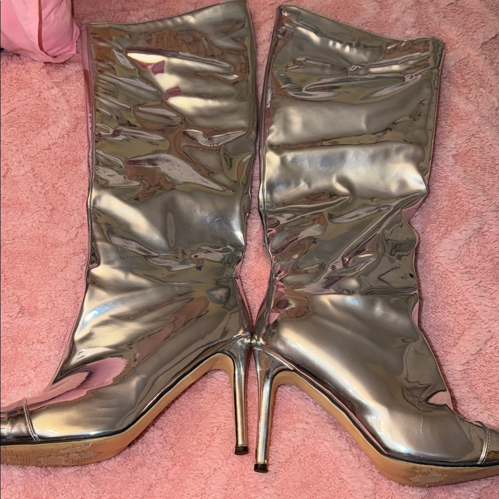 Metallic Stiletto Knee High Boots | Trendy Fall Winter Must Have - Picture 11 of 11